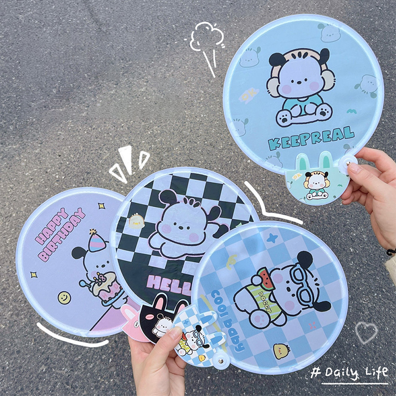 🍄Sanrio Quạt Gấp Hoạt Hình Dễ Thương - Size Lớn Có Tay Cầm - Quạt Nhỏ Bỏ Túi