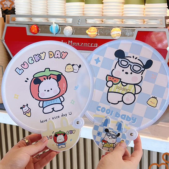 🍄Sanrio Quạt Gấp Hoạt Hình Dễ Thương - Size Lớn Có Tay Cầm - Quạt Nhỏ Bỏ Túi