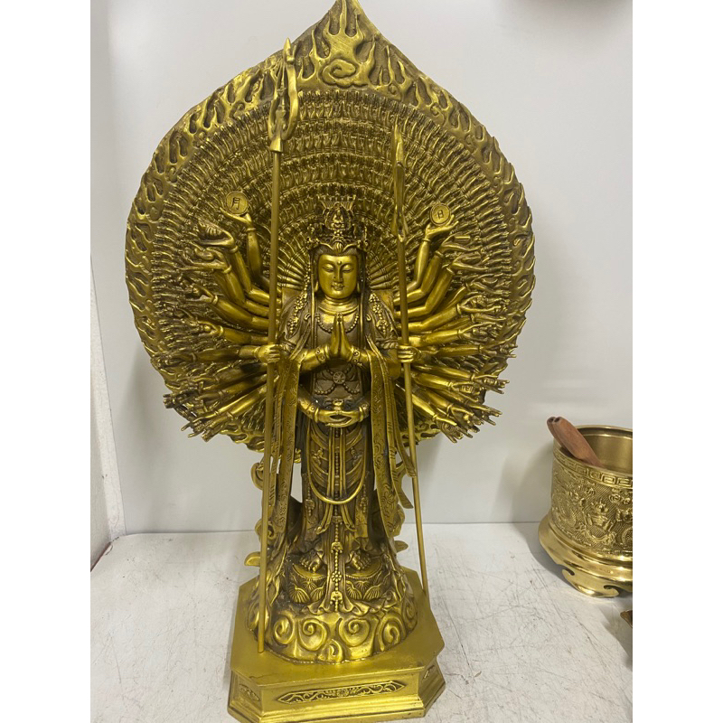 Tượng Thiên Thủ Thiên Nhãn cao 52cm bằng đồng nguyên chất