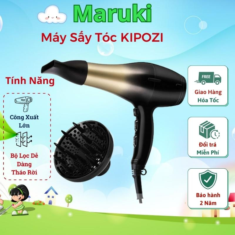 Máy Sấy Tóc Kipozi Eu - 8233Hd Chính Hãng Mỹ Với Công Xuất Lớn 1800W, 2 Chiều Nóng Lạnh Giúp Tóc Nhanh Khô Và Mềm Mượt