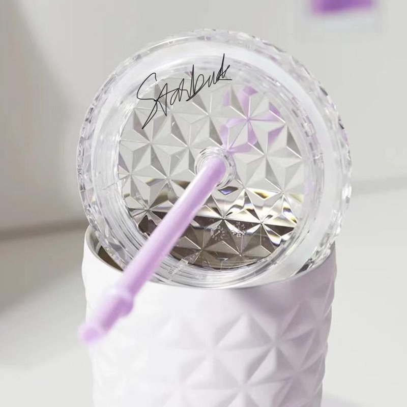 Chính hãng Ly starbuck giữ nhiệt dion tím tag Trung