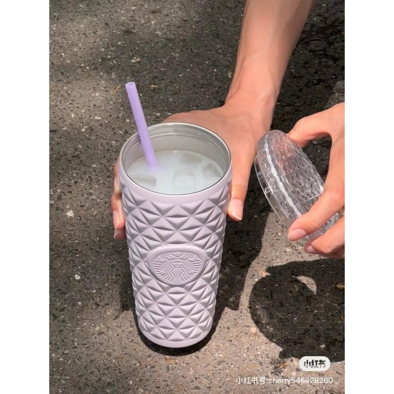 Chính hãng Ly starbuck giữ nhiệt dion tím tag Trung