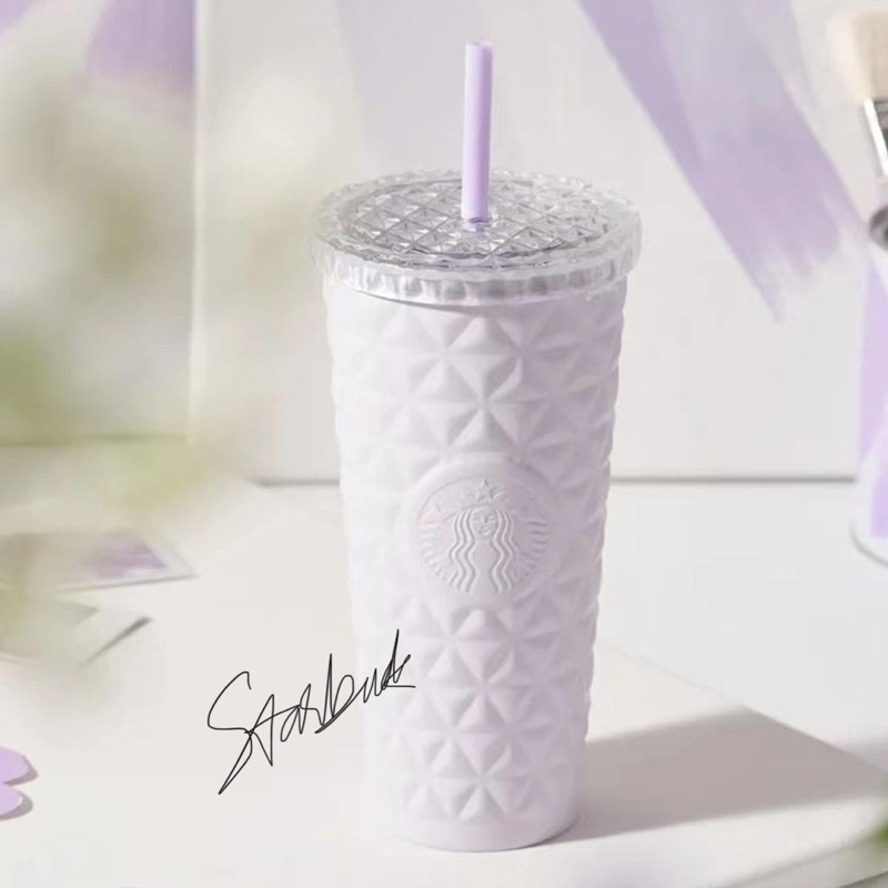 Chính hãng Ly starbuck giữ nhiệt dion tím tag Trung