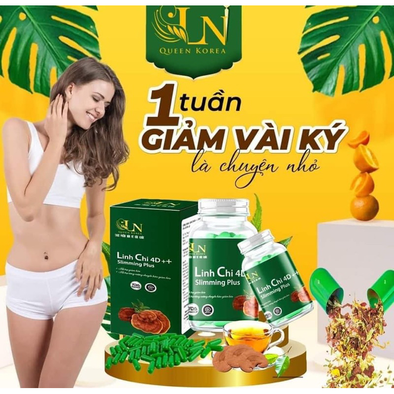 Giảm cân linh chi 4D ++ ( liệu trình 30 ngày) kèm quà tặng