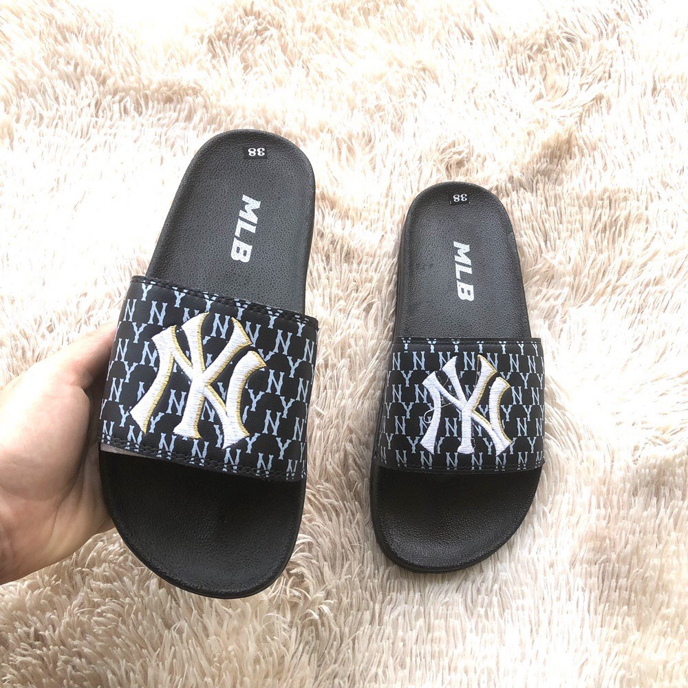 Dép Nam,Dép Quai Ngang Nam Nữ 𝐌𝐋𝐁 Thêu NY Thời Trang Siêu Hot Đế Siêu Nhẹ Bền Đẹp Full Size 37-43