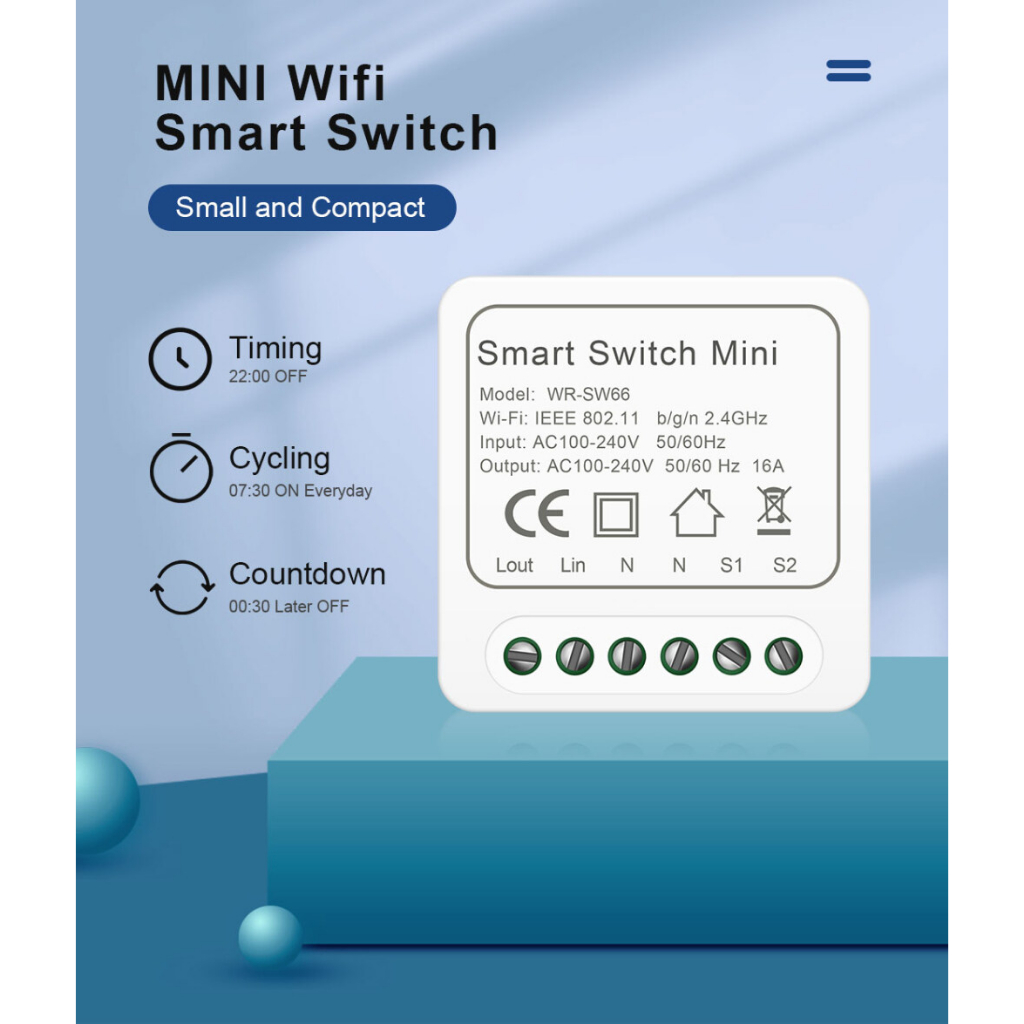 Công tắc wifi thông minh Tuya smartlife 16A - Điều khiển nhà thông minh