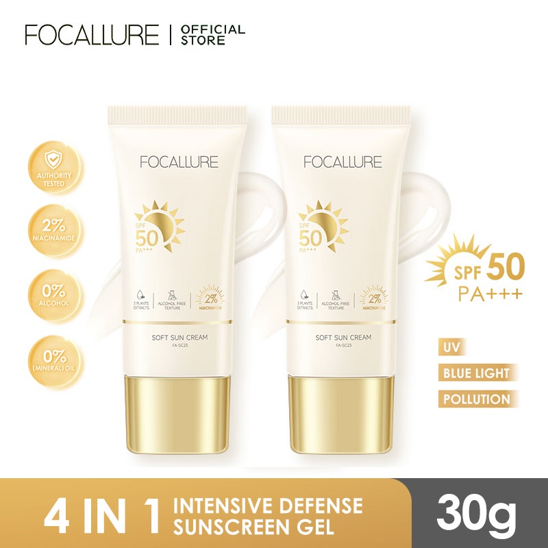 Kem chống nắng FOCALLURE 4 trong 1 bảo vệ làn da hiệu quả 30g FASC23