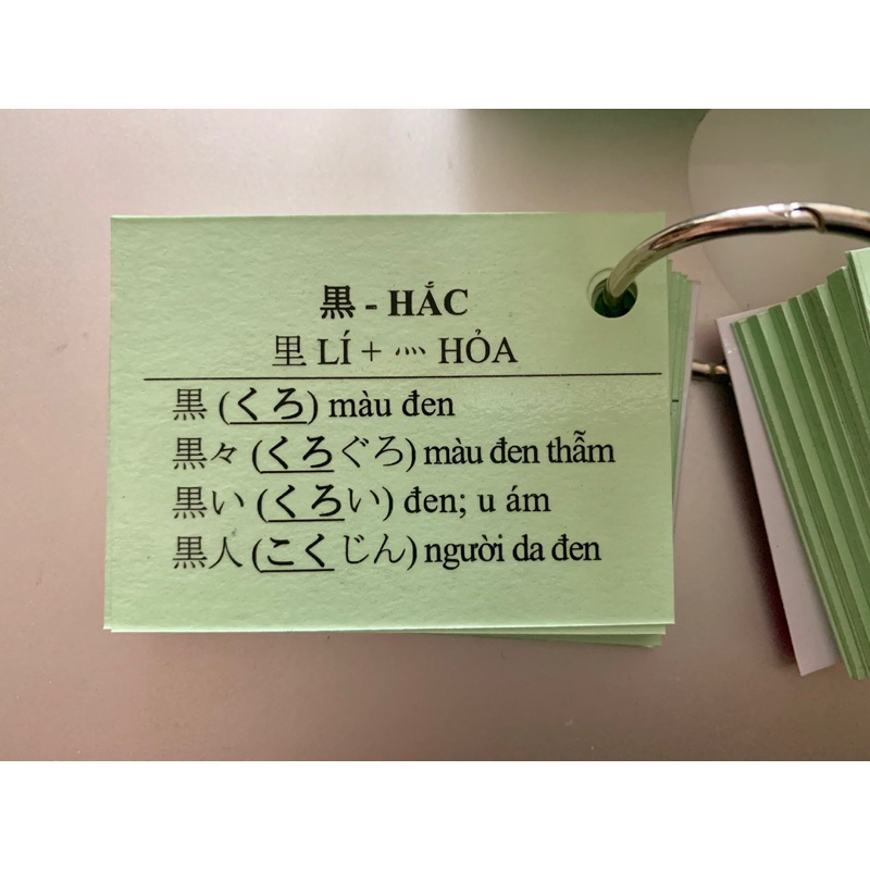 Flashcard kanji N4 - thẻ học kanji N4 có ép plastic chống nước