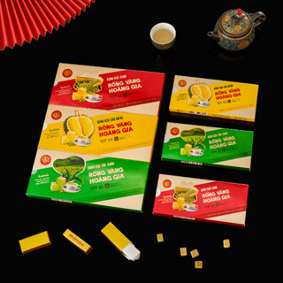 Bánh Đậu Xanh Cao Cấp 3 Vị Rồng Vàng Hoàng Gia - Ít ngọt - Trà Xanh, Sầu Riêng, Thượng Hạng