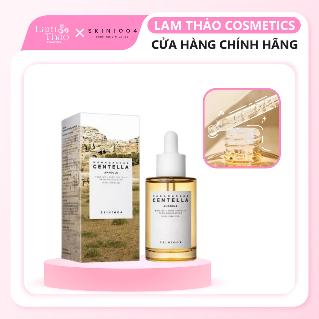 Tinh Chất Rau Má Dành Cho Da Nhạy Cảm Skin1004 Madagascar Centella Asiatica Ampoule 30,55,100ml- Hàng công ty chính hãng