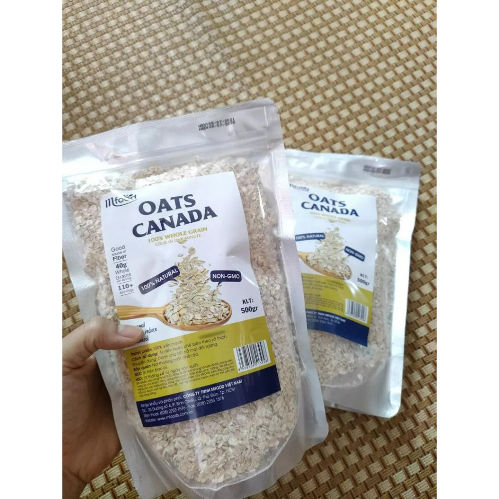 COMBO 2KG Yến Mạch Cao Cấp Canada Chính Hãng- Cán Vỡ / Nguyên Hạt