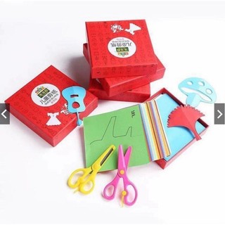 Hộp 240 tờ đồ chơi cắt giấy thủ công tạo hình cho bé