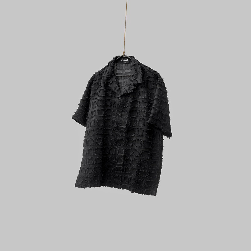 Áo sơmi linen ô vuông (form rộng)