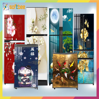  Miếng dán tủ lạnh máy giặt chất liệu decal chống nước có sẵn keo mặt sau hình ảnh in sắc nét 