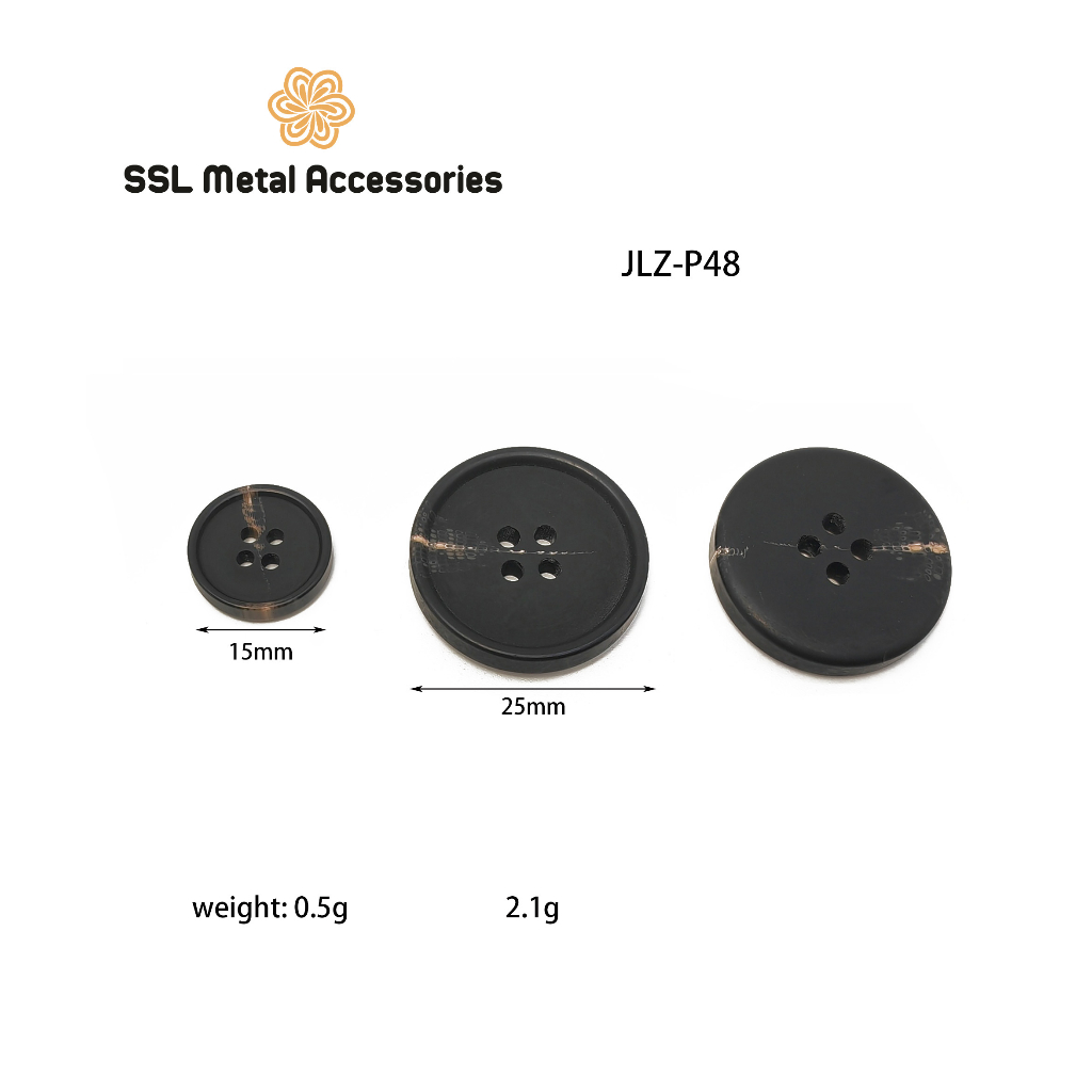 Set 10 nút nhựa hình sừng thời trang dành cho áo sơ mi, áo dạ, áo vest,..plastic button JLZ-P48