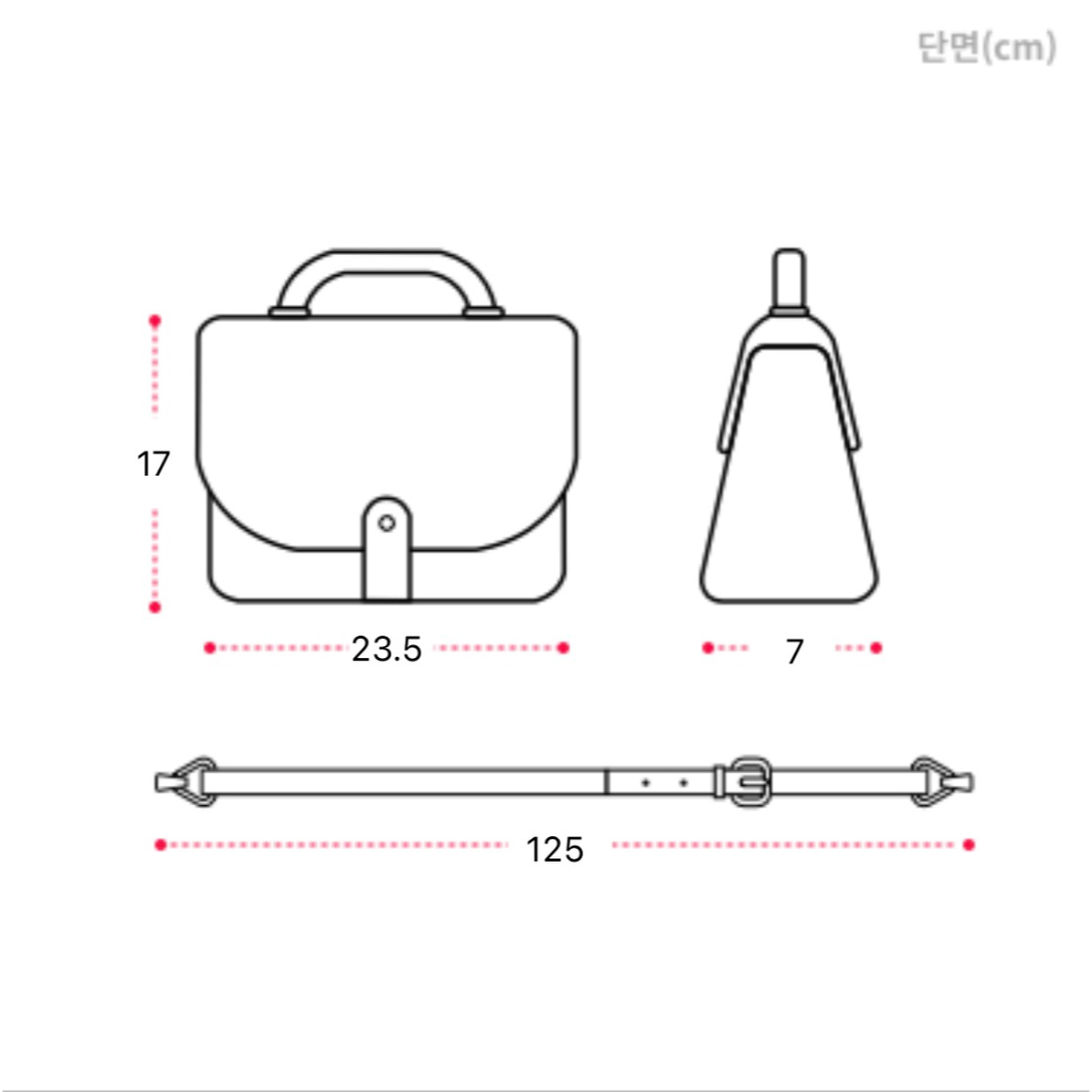 Túi da Laini chính hãng thay đổi được dây đeo vai và đeo chéo
