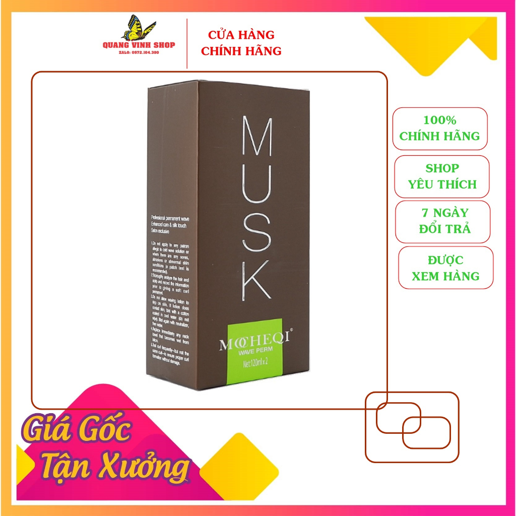Uốn lạnh tóc siêu quăn Musk 120ml*2