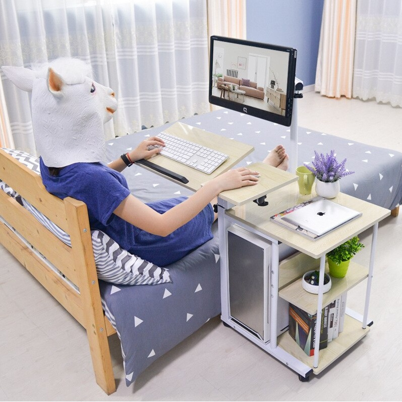 💯 Bàn treo Máy tính để bàn Di Động chỉnh xoay INDOORSMAN Trắng - EuroOutlet 💯