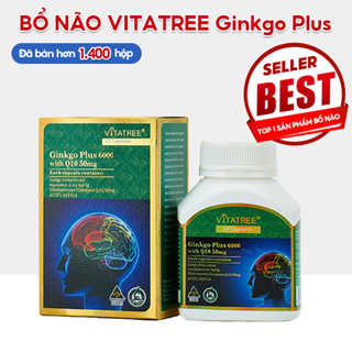 Viên uống bổ não Vitatree Ginkgo Plus 6000 With Q10 50mg 60 viên cải thiện