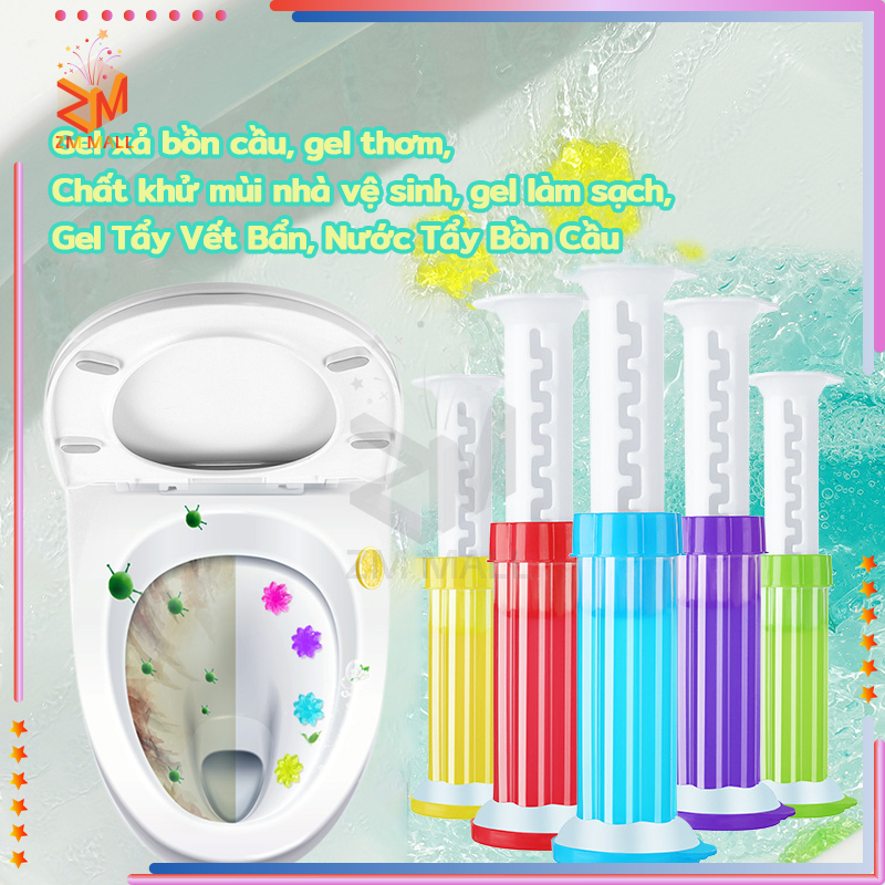 Gel khử mùi hôi nhà vệ sinh,Gel thơm làm sạch khử mùi vệ sinh diệt khuẩn khử trùng bồn cầu hình bông hoa