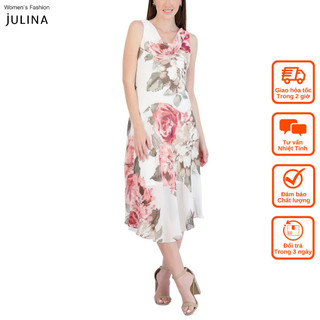 Đầm maxi voan hoa sát nách màu trắng sang trọng (có bigsize) jf881