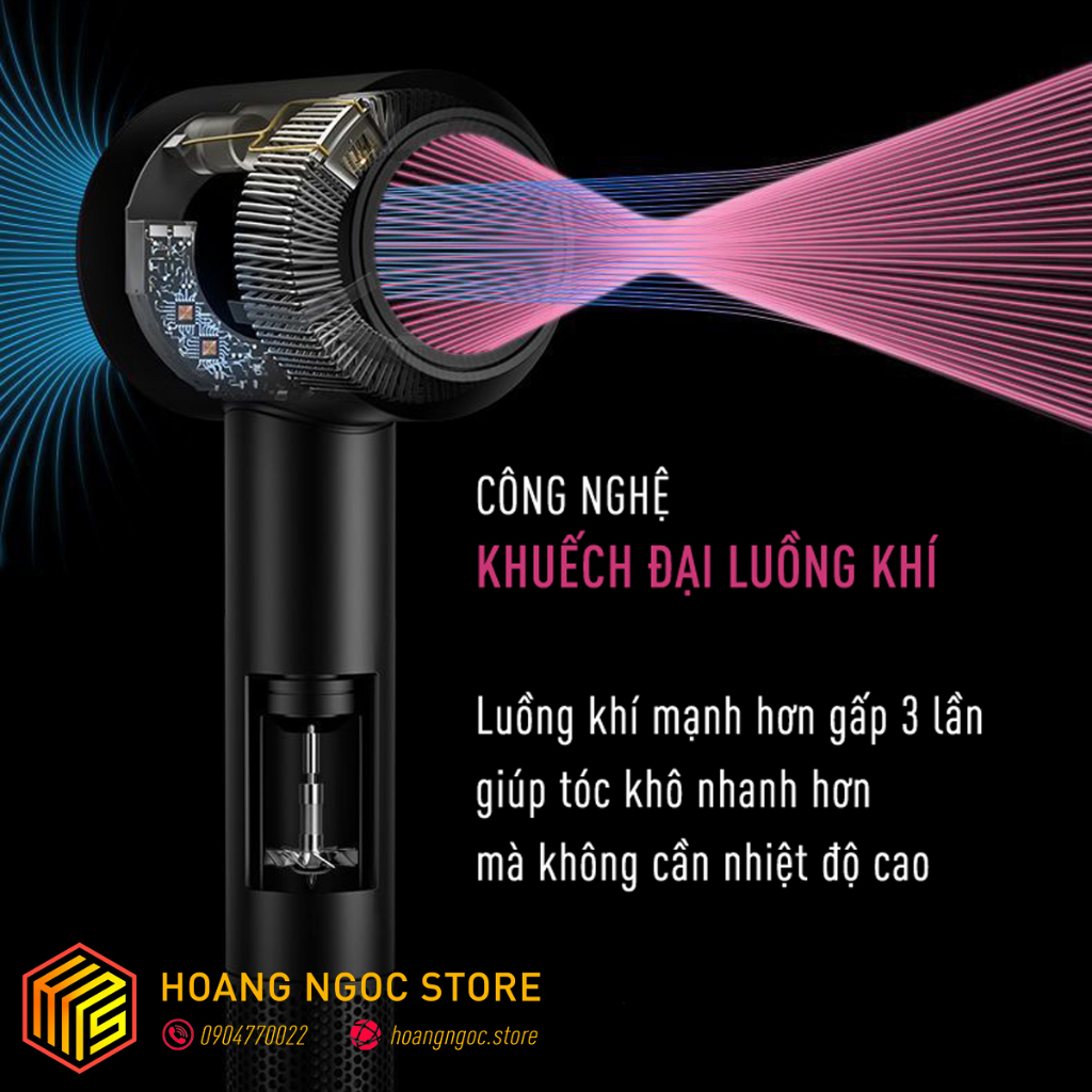 Máy sấy tóc Supersonic không kèm đầu sấy, không cánh quạt, công suất cao, sấy nóng lạnh 2 chiều. BH 1 tháng