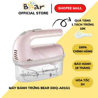 Máy đánh trứng cầm tay Bear A01G1, động cơ 125W đánh bông nhanh chóng tích hợp 5 chế độ, BH 18 tháng