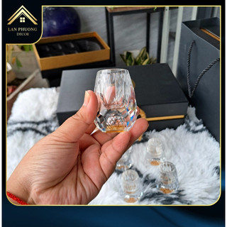 Set 6 ly uống r ượu, bình rót pha lê, vàng 24k(khách chọn hàng theo phân loại)