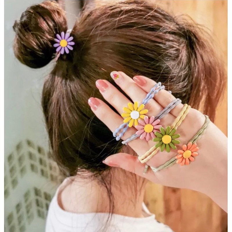Dây buộc tóc hoa cúc dễ thương