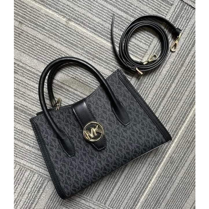 Michael Kors - Túi MK Gabby Logo Satchel - Màu đen xám