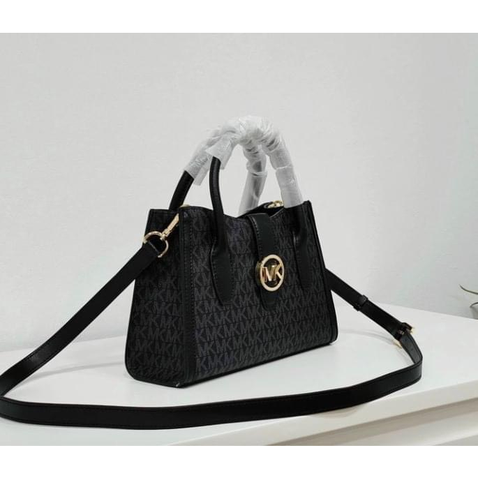 Michael Kors - Túi MK Gabby Logo Satchel - Màu đen xám