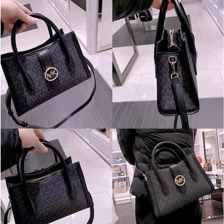 Michael Kors - Túi MK Gabby Logo Satchel - Màu đen xám
