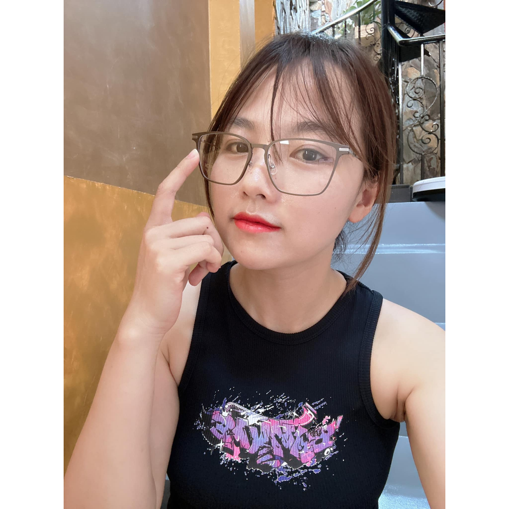 MCM - Gọng cận MCM viền vuông, màu ghi xám lì