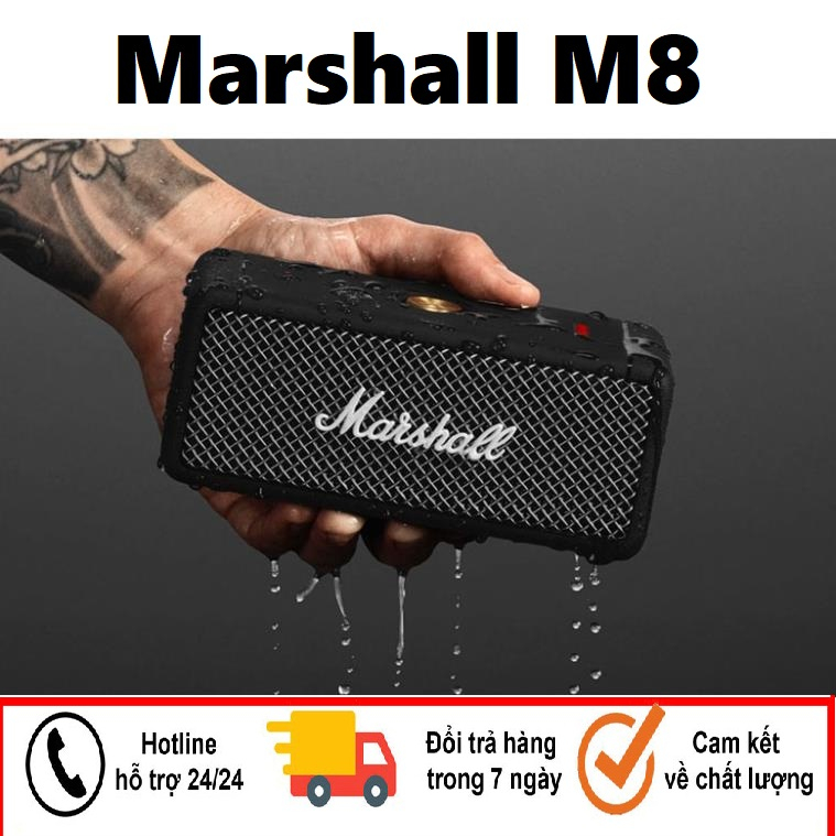 Loa Karaoke Marshall Emberton M8 Kết Nối Bluetooth Không Dây - Thiết Kế Kiểu Cổ Điện Thích Hợp Decor Phòng