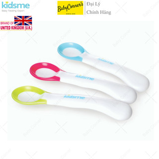 Bộ 2 Muỗng Ăn Dặm Báo Nhiệt Kidsme Cho Bé 6M+