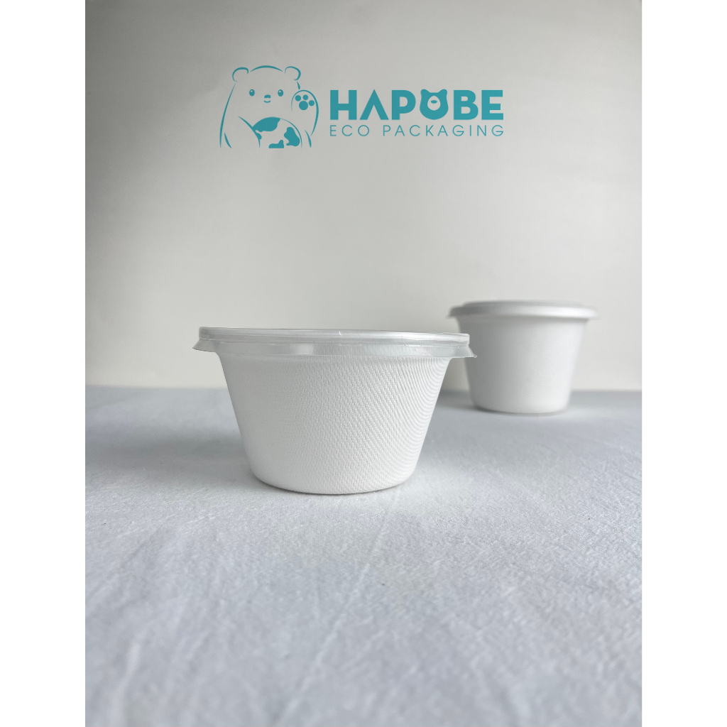 Combo 10 chiếc bát bã mía 360ml có nắp BBZ001