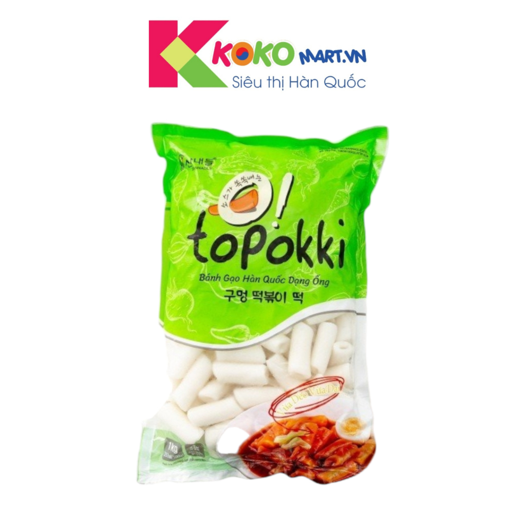 Bánh gạo Tokbokki  thỏi dạng ống 1kg