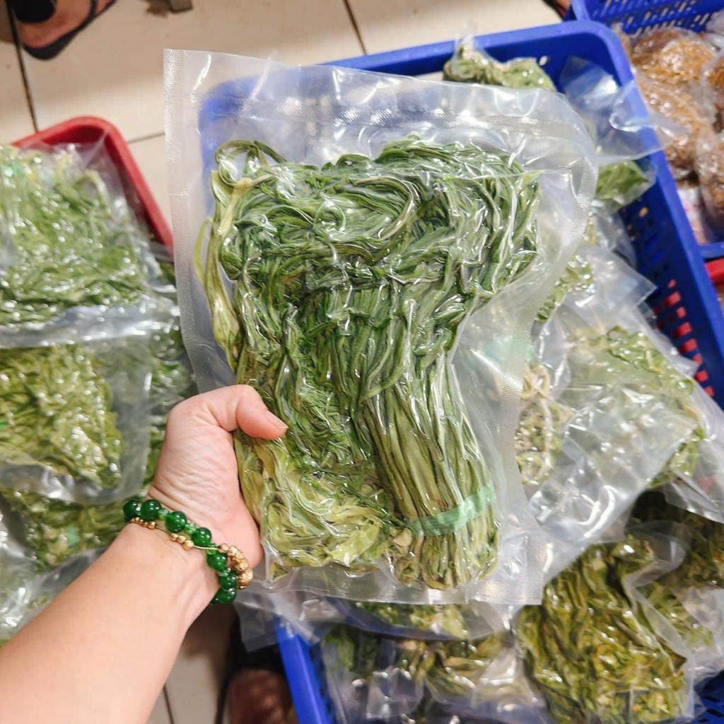 Rau tiến vua khô dai giòn thanh mát Bếp Xíu Xiu rau cung đình 80gr dùng trộn gỏi nhúng lẩu