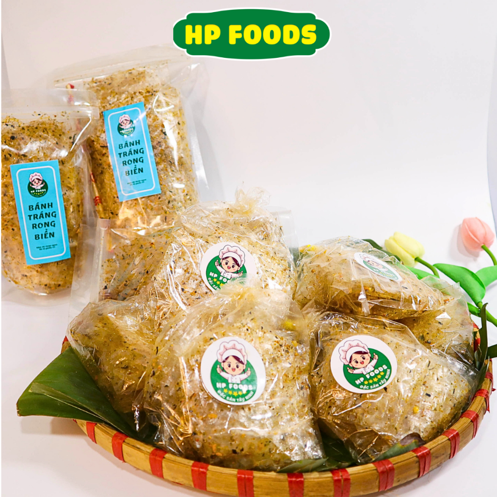 Bánh tráng rong biển tỏi phi chay mặn siêu ngon đặc sản chính gốc Tây Ninh - HP FOODS