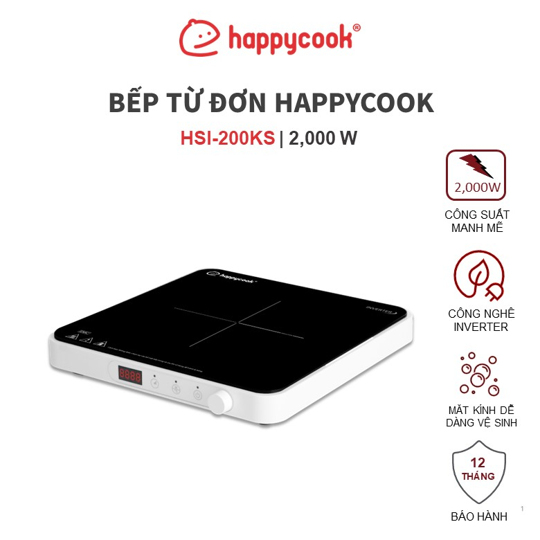 Bếp từ đơn inverter Happy Cook HSI-200KS