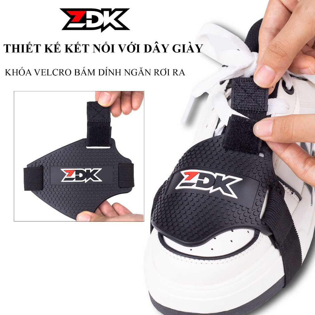 Đệm cao su bảo vệ mũi giày khi đi xe tay côn, số móc - Bọc mũi giày chân côn ZDK bảo vệ chống trượt, chống trầy