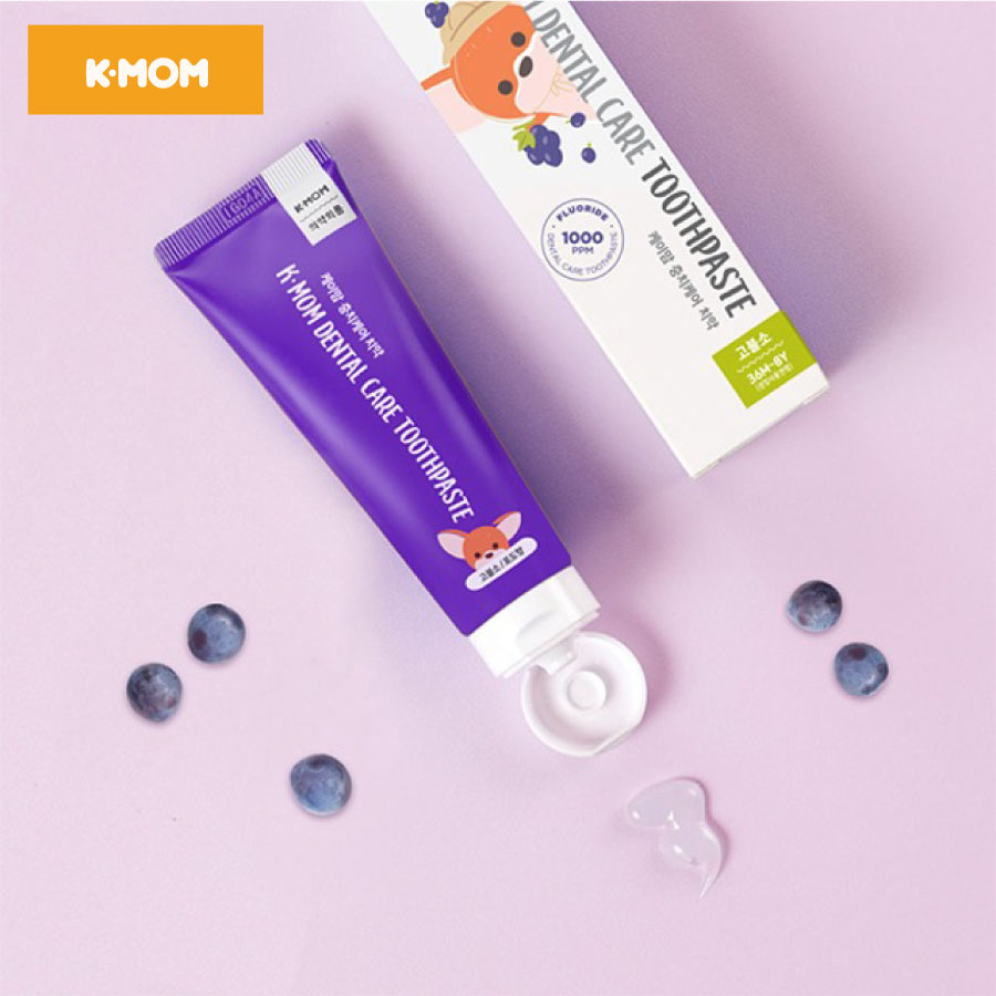 Kem đánh răng trẻ em ít flouride K-Mom 3-8 tuổi vị nho ( 50g )