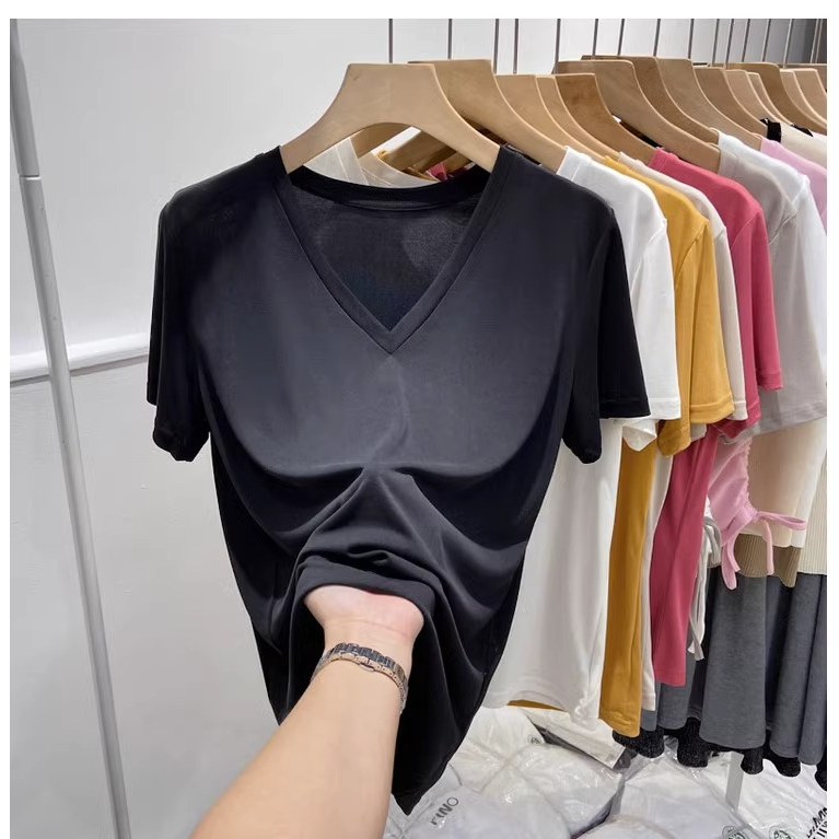 Áo cotton bigsize nữ 90kg_Áo thun co giãn thấm hút mồ hôi cực mát ACT