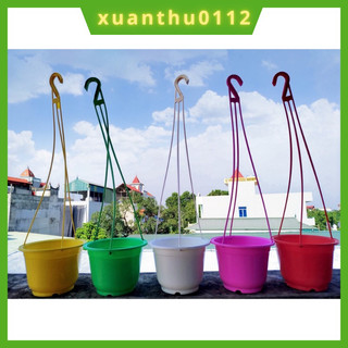 [10 cái] Chậu treo tròn trồng hoa, cây cảnh kèm dây treo hàng loại 1.