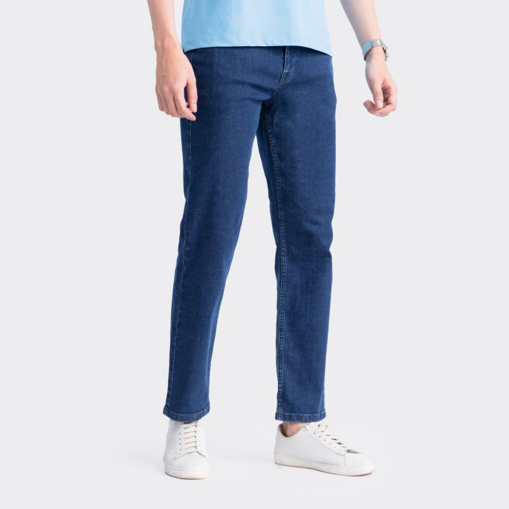 Quần Jeans Nam INSIDEMEN Dáng Suông Co Giãn Tốt, Không Bai Xù, Bền Màu, Phom Trẻ Trung IJN04703