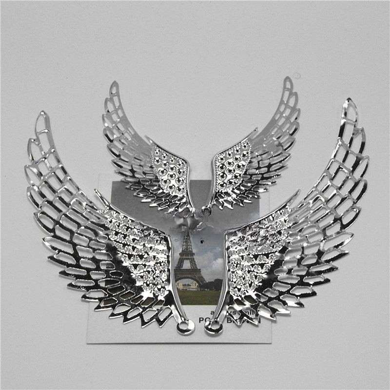 Phiến kim loại hình cánh chim size 24*70mm và 37*110mm, nguyên liệu làm trâm cài tóc cổ trang, nguyên liệu diy