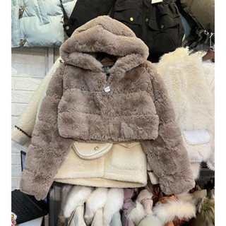 Áo lông sịn mũ dáng ngắn 4 tầng, áo lông QC hót, áo khoác mùa đông ấm áp dày dặn