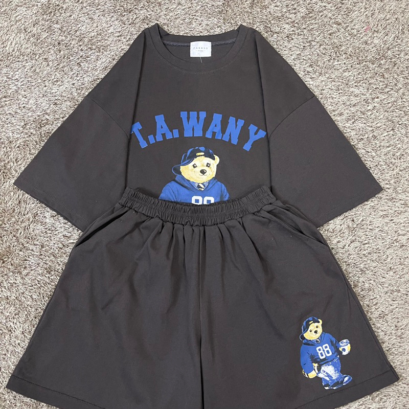 Sét bộ thun quần short áo form rộng cotton khô thoáng mát.