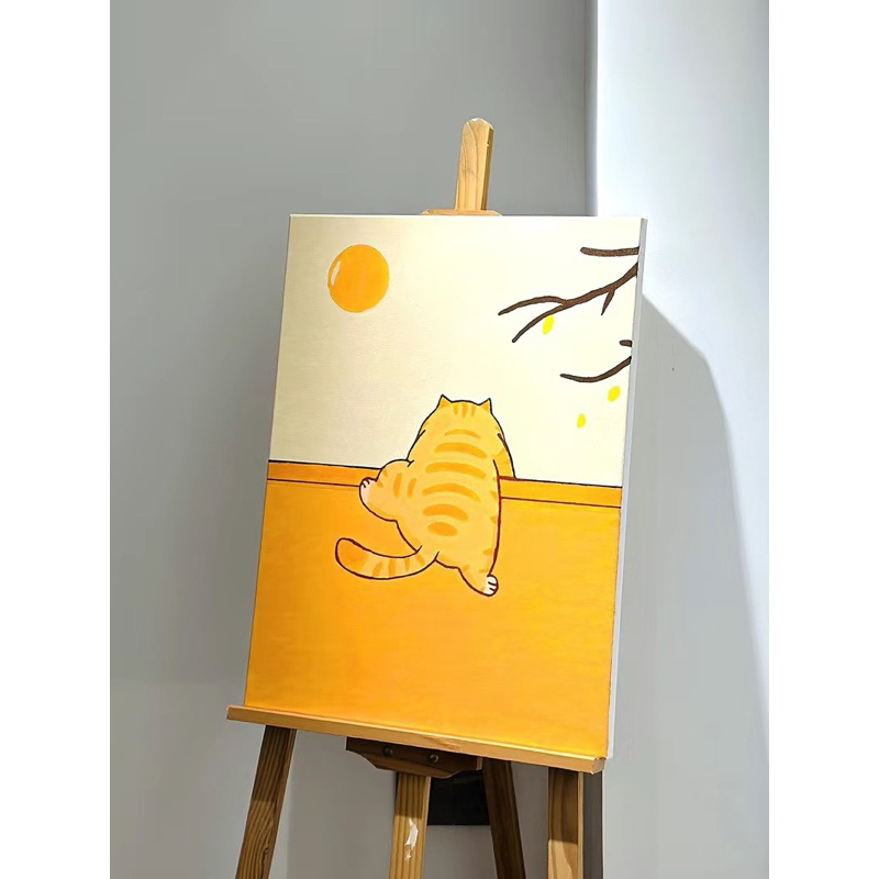 Tranh tô Diy siêu đơn giản Decor chú mèo Moly House Order