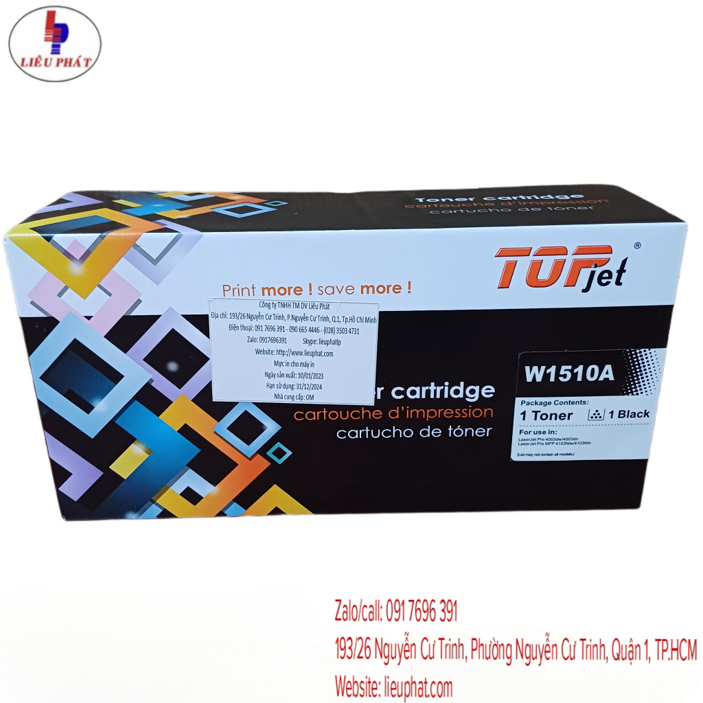 Mực in 151A dùng máy HP LaserJet Pro 4003dw, 4103fdw hộp tương thích 151X W1510A W1510X. Mới 100%, có chíp - không chíp